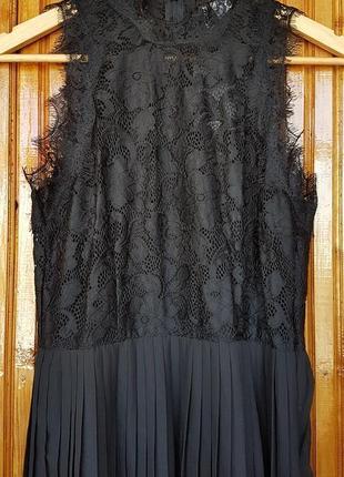 Очень красивое и нежное черное вечернее платье миди h&amp;m.6 фото