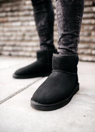 Мужские зимние чёрные угги/уги🔥ugg classic mini black🔥чоловічі зимові с мехом3 фото