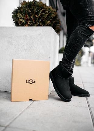 Мужские зимние чёрные угги/уги🔥ugg classic mini black🔥чоловічі зимові с мехом6 фото