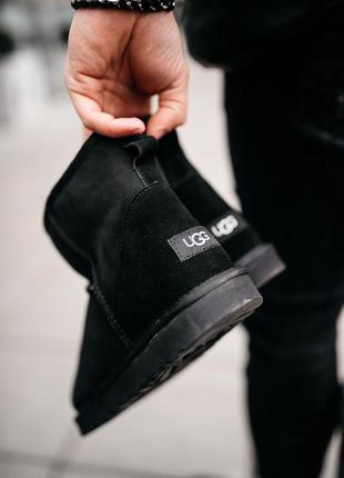 Мужские зимние чёрные угги/уги🔥ugg classic mini black🔥чоловічі зимові с мехом8 фото