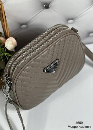 Стильна, жіноча сумочка кроссбоді на три відділення ,cross-body bag3 фото