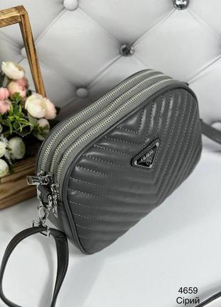 Стильна, жіноча сумочка кроссбоді на три відділення ,cross-body bag9 фото