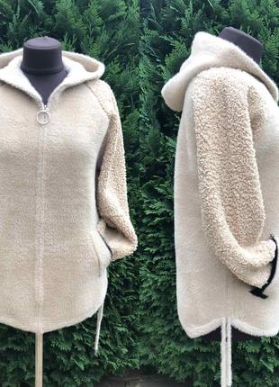 Пальто курточка шубка альпака туреччина 🇹🇷 з капюшоном