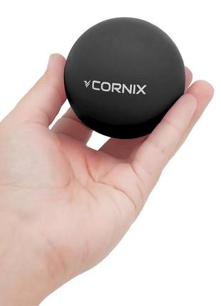 Масажний м'яч cornix lacrosse ball 6.3 см xr-0118 black poland2 фото