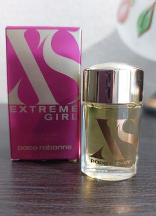 Xs extreme girl paco rabanne, edt, оригинал, миниатюра, редкость, винтаж, vintage