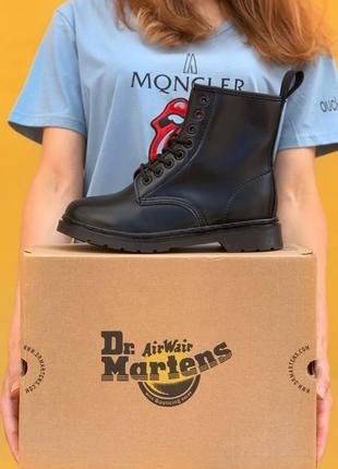 Чоботи демісезон dr. martens 1460 mono black , ботинки мартінси