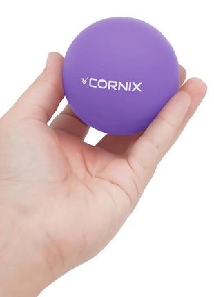 Массажный мяч cornix lacrosse ball 6.3 см xr-0119 purple poland2 фото