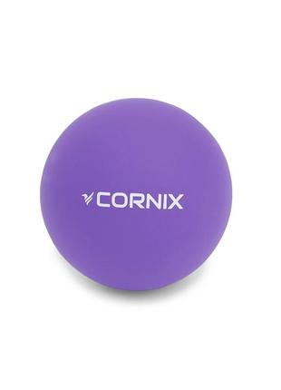 Массажный мяч cornix lacrosse ball 6.3 см xr-0119 purple poland1 фото