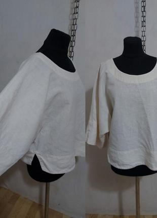Блуза из добротного льна с широкими рукавами  oska1 фото