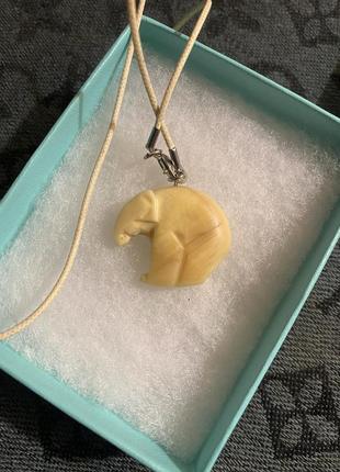 Кость. подвеска слон.2 фото