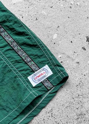 Oneill california vintage men’s green nylon shorts винтажные, нейлоновые шорты5 фото
