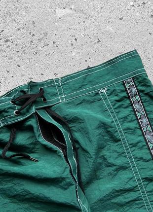 Oneill california vintage men’s green nylon shorts винтажные, нейлоновые шорты7 фото