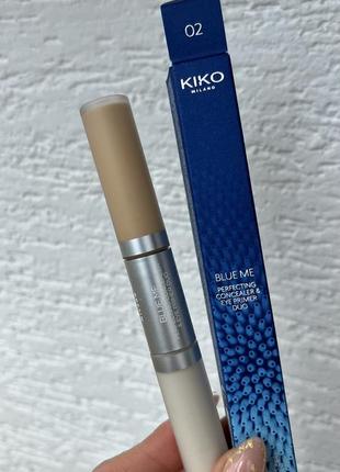 Праймер і консилер для очей blue me perfecting concealer & eye primer duo 02  light kiko milano2 фото