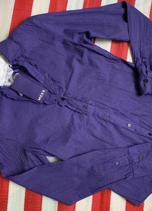 Обалденная приталені сорочка блуза в клітку mexx/просто бомба