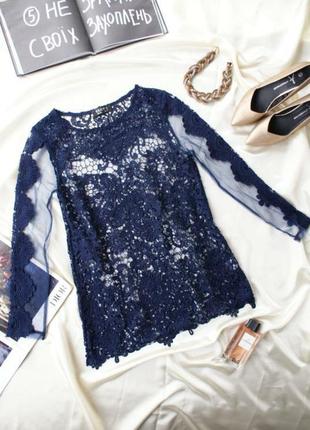 Нарядная красивая блуза кружево лонгслив