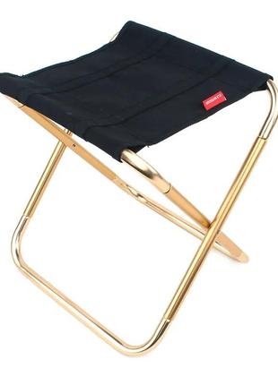 Стілець складаний туристичний компактний золотистий.