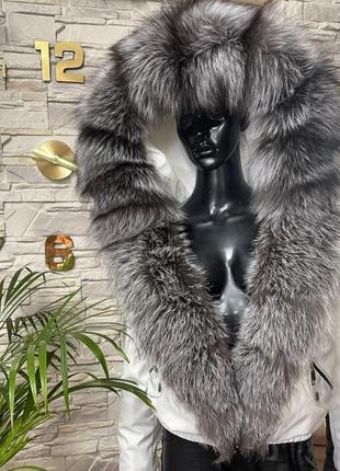 Бомбер с мехом чернобурки