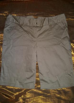Стильные прямые шорты беж с карманами бренд котон m-l