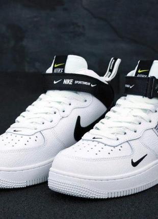 Женские кроссовки nike air force 1 high white black 36-37-38-393 фото