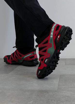 Мужские кроссовки salomon speedcross 3 black red / smb8 фото