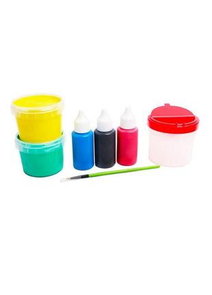 Дитяча фарба для скла 5 кольорів klecksi lidl3 фото
