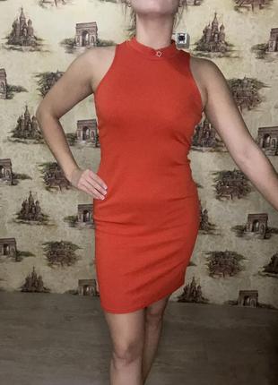 Сукня плаття футляр червоне temt4 фото