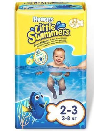 Подгузники huggies little swimmer 2-3 12 шт (5029053537795)