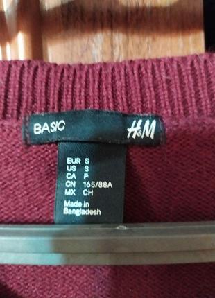 Бордовий светр h&m з вовни альпаки4 фото