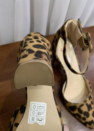 Туфли из экозамши с леопардовым принтом новые5 фото