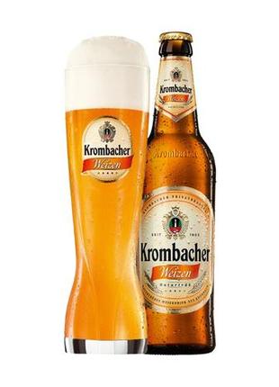 Бокал krombacher weizen пивной бокал, бокал для пива коллекционный1 фото