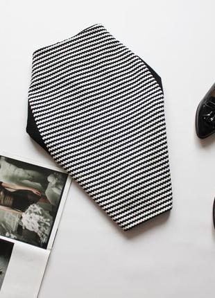 Классная юбка карандаш в полоску черно белая 181 фото