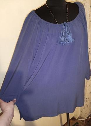 Натуральная,женственная блузка с кистями,бохо,большого размера,bonprix1 фото