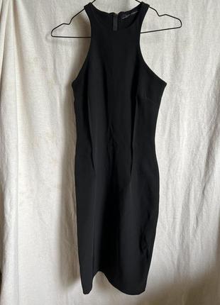Черное платье на молнии зара2 фото