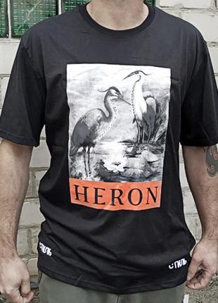 Футболка чаплі стиль heron preston р. xl оверсайз унісекс2 фото