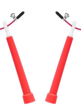 Скакалка швидкісна для кросфіту cornix speed rope basic xr-0167 red poland3 фото