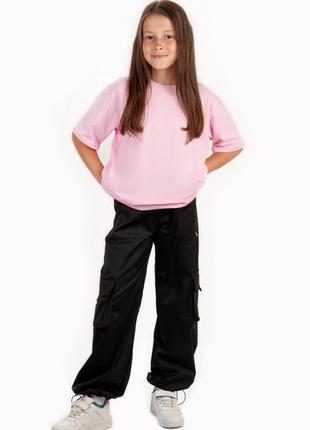 Штани для дівчинки карго 💛 спортивні штани для дівчаток 💙