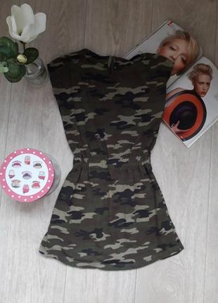 Модное платье милитари с паетками 7-8 лет lc waikiki5 фото