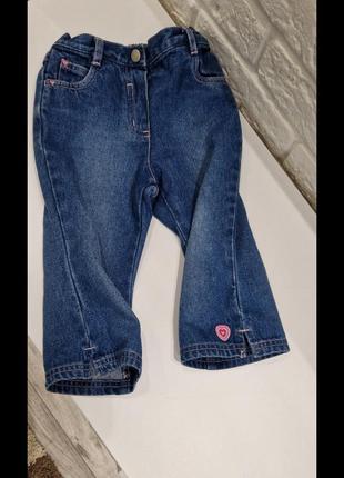 Расклешенные джинсы next для модницы на резиночке, 12-18 м3 фото
