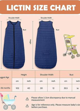 Детский спальный мешок lictin 3,5 tog - детское одеяло для пеленания зимний детский спальный мешок со съемными2 фото