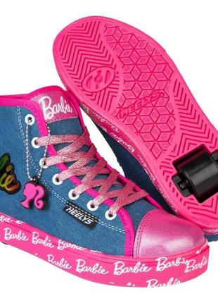 Роликовые кроссовки heelys x barbie hustle denim pink rainbow child he101075 (35)