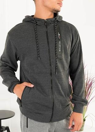 Мужское худи на молнии спортивная кофта олимпийка