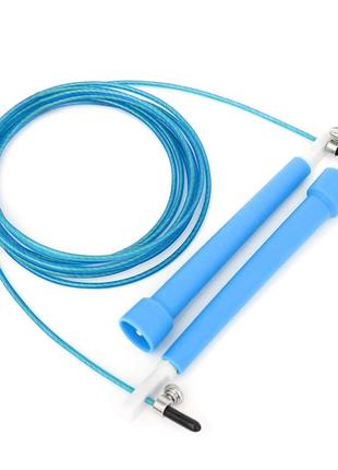 Скакалка швидкісна для кросфіту cornix speed rope basic xr-0162 blue poland3 фото
