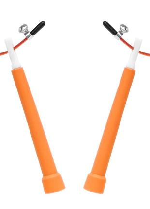 Скакалка швидкісна для кросфіту cornix speed rope basic xr-0166 orange poland3 фото