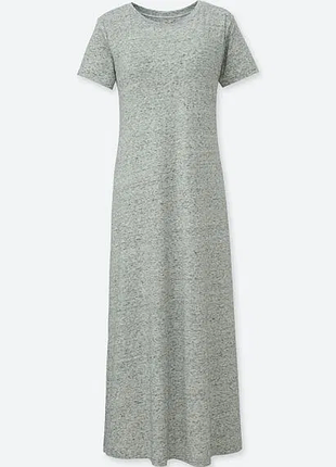 Uniqlo women short-sleeve long bra dress  xxs xs платье со встроенным bra
