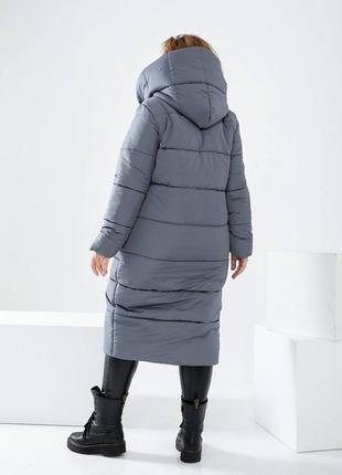 Зимова жіноча куртка пальто великі розміри батал6 фото