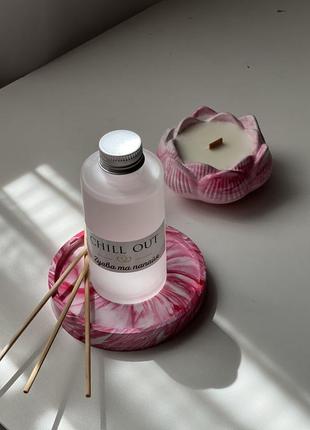 Аромасвічка з соєвого воску, ароматична свічка лотос від chill out (вишнева бомба)7 фото