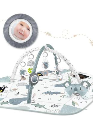 Розвиваючий інтерактивний килимок для дітей - немовлят136х136 см коала nukido koala польща5 фото
