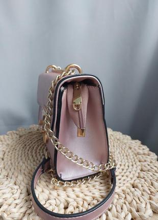 Стильна жіноча сумка клатч колір пудра4 фото