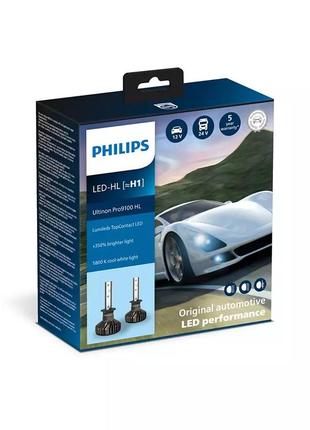 Комплект світлодіодних ламп philips h1 11258u91x2 led ultinon pro9100 +350% 12/24v