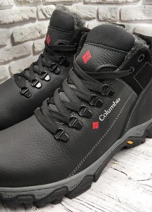 Чоловічі зимові черевики чоловіче шкіряне взуття